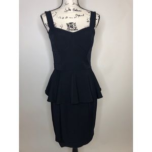 Shoshanna Navy Peplum Dress - size 4